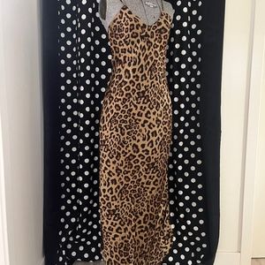 BANANA REPUBLIC // Leopard // Maxi Slip Dress